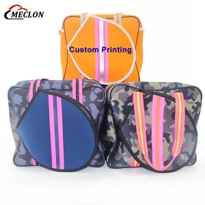 Wholesale Customized Portable Tennis Badminton Racket Sling Bag for Women Neoprene Outdoor Sports Tote Bag