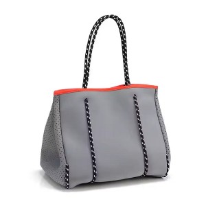 Travel Handbag Summer Large Neoprene Beach Tote Bag with Small Wallet Women Shoulder Tote Beach Bag