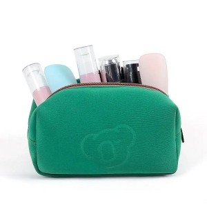 Wholesale Custom Diving Material Makeup Cosmetic Portable Storage Bag Waterproof Toiletry Bag Embossed LOGO