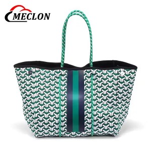 Travel Handbag Summer Large Neoprene Beach Tote Bag with Small Wallet Women Shoulder Tote Beach Bag