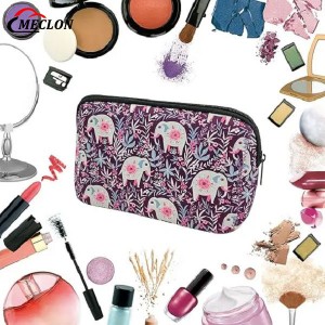 Cosmetic Bag Waterproof Neoprene Zipper Pouch Travel Portable Toiletry Makeup Bags Organizer Case for Women and Girls