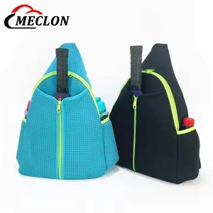 Wholesale Neoprene Pickleball Racket Bag Large Sports Pickleball Racket Sling Quilted Puffer Pickleball Paddle Bag