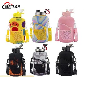 Customized of Large Capacity Bottle Diving Material Cup Cover Heat Insulation Anti-scalding Portable Adjustable Shoulder Strap
