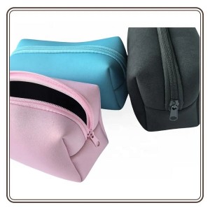 Wholesale Small Make up Cosmetic Bags Custom with logo BRS Neoprene Waterproof Neoprene Travel Storage Zipper Pouch
