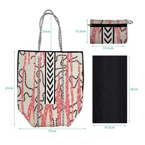 New Designer Neoprene Tote Bag for Women Portable Beach Handbags Hot Summer Weekend Beach Bag