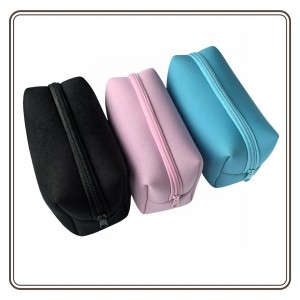 Wholesale Small Make up Cosmetic Bags Custom with logo BRS Neoprene Waterproof Neoprene Travel Storage Zipper Pouch