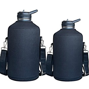 Wholesale Customized Classic Neoprene Water Bottle Covers with Shoulder Straps Thermal protection Outdoor Walking Portable Cup