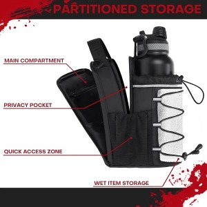 Custom Magnetic Gym Bag, Magnet Water Bottle Bag for Men and Woman with Phone Pockets, Sports and Travel Fitness