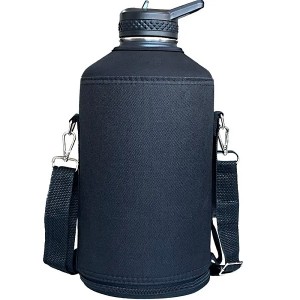Wholesale Customized Classic Neoprene Water Bottle Covers with Shoulder Straps Thermal protection Outdoor Walking Portable Cup
