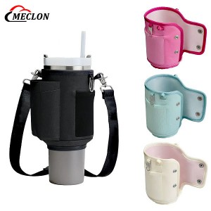 Wholesale Customization Printed Water Bottle Sleeve Neoprene 40oz Bottler With Adjustable Shoulder Strap