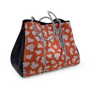 Custom Large Capacity Neoprene Women Tote Bag Waterproof Portable Beach Bag Outdoor Ladies Shopping Bag