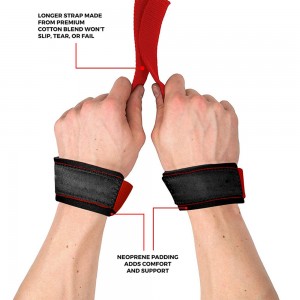 Neoprene Workout Wrist Straps pikeun Lalaki sareng Awéwé