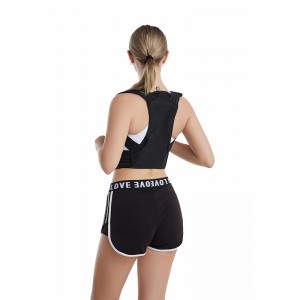 IMesh yeDayimane kunye neVelvet Fabric Back Shoulder Corrector yaMadoda kunye nabasetyhini