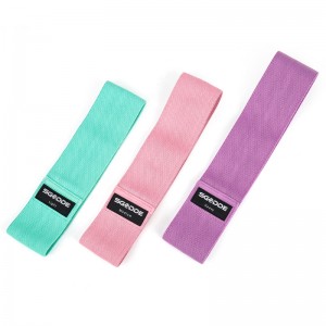 Rirọ adaṣe Workout Hip Oruka igbanu Amọdaju Fabric Resistance igbohunsafefe