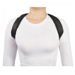 PU Alawọ ọra Fabric Adijositabulu irora Relif Upper Back iduro Corrector