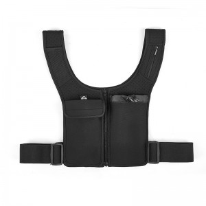 විශාල සාක්කු 2ක් සහිත Neoprene Reflective Running Vest