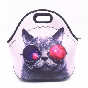 සිපර් සමඟ මිලිමීටර් 7 ඝණකම Neoprene Lunch Bag