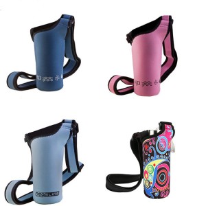 Cooler Bag Neoprene Water Bottle Sleeve with Shoulder Strap