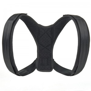 PU Alawọ ọra Fabric Adijositabulu irora Relif Upper Back iduro Corrector