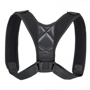 PU Alawọ ọra Fabric Adijositabulu irora Relif Upper Back iduro Corrector