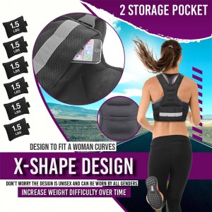 20-32lbs Sport Workout Adijositabulu òṣuwọn aṣọ awọleke