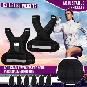20-32lbs Sport Workout Adijositabulu òṣuwọn aṣọ awọleke
