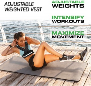 20-32 lbs Sport Workout állítható súlyozott mellény