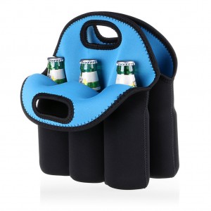 Neoprene Cooler Kantong 6 Anggur Botol leungeun baju