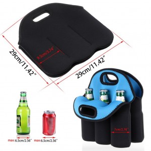 Neoprene Cooler Bag 6 Wine Bottle Sleeve