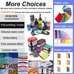 Custom Sublimation 5mm Blank Neoprene Slap Wrap Beer Can Cooler Slap Can Sleeves