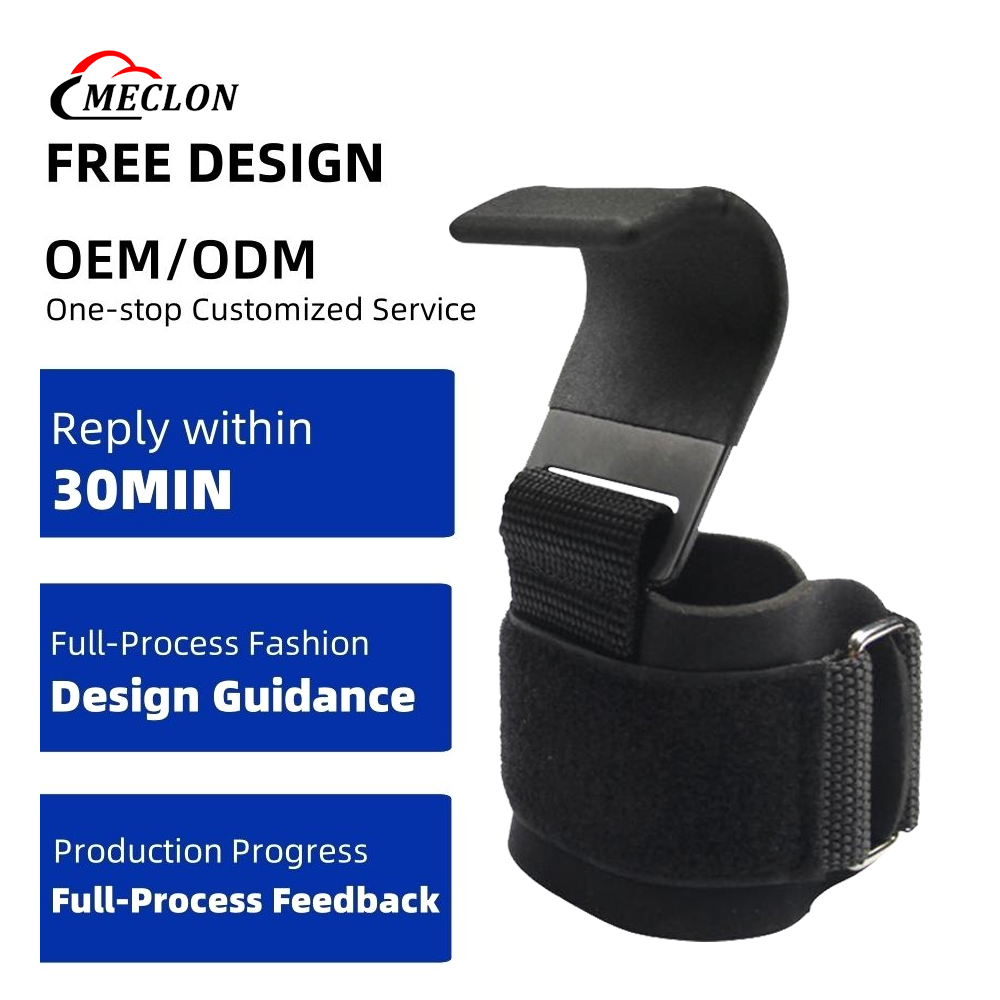 DMoose Fitness Weight Lifting Hooks for Deadlifts, Pull Ups, Rows & Shrugs – Anti-Rip Nylon Strap Hand Grips with Thick Wrist Padding – Heavy Duty Wrist Straps for Weightlifting &#...