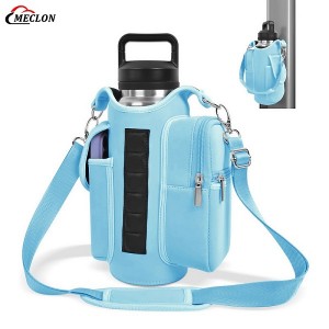 Magnetic Gym Bag Water Bottle Carrier Holder Phone Pockets