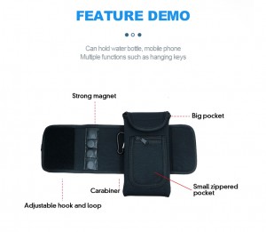 Hot-selling Magnetism Neoprene Water Bottle Sleeve Premium Gym Bottle Carrier Bag Durable Magnetic Bag Water Bottle Holder