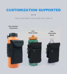 Hot-selling Magnetism Neoprene Water Bottle Sleeve Premium Gym Bottle Carrier Bag Durable Magnetic Bag Water Bottle Holder